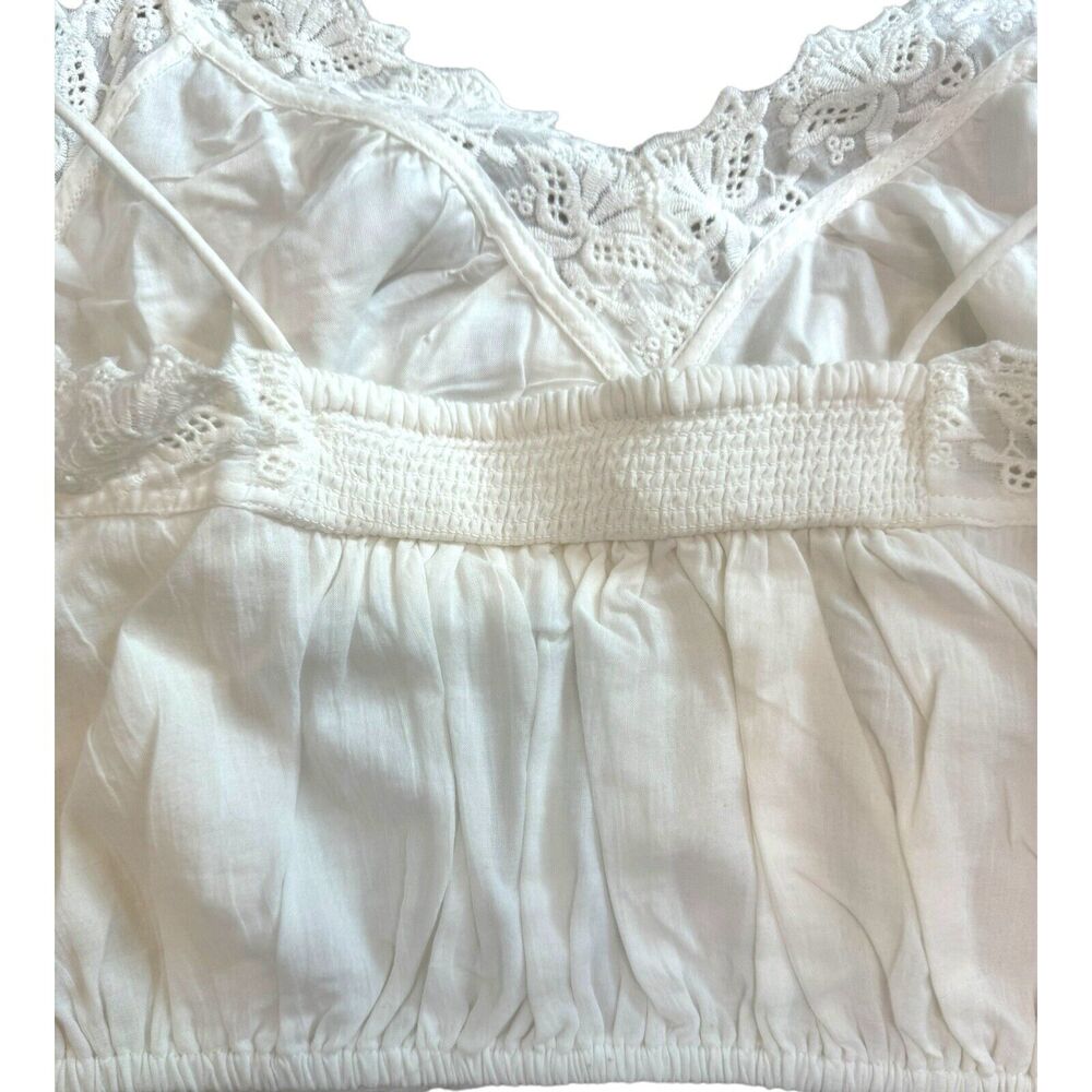 Free People White Lace Cami Crop Top - Picture 6 of 12